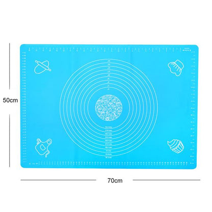 Skorter | 70x50cm OR 64x45cm Non-Stick Silicone Mat for Rolling Dough Baking Sheet
