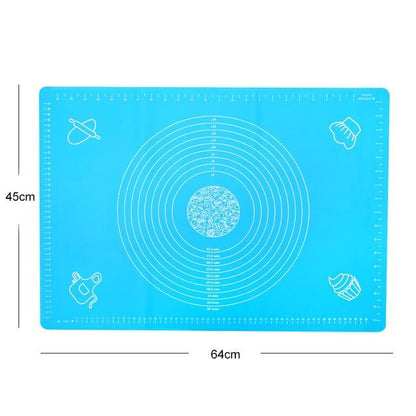 Skorter | 70x50cm OR 64x45cm Non-Stick Silicone Mat for Rolling Dough Baking Sheet