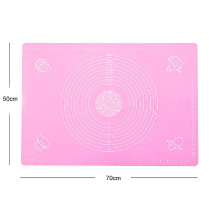 Skorter | 70x50cm OR 64x45cm Non-Stick Silicone Mat for Rolling Dough Baking Sheet