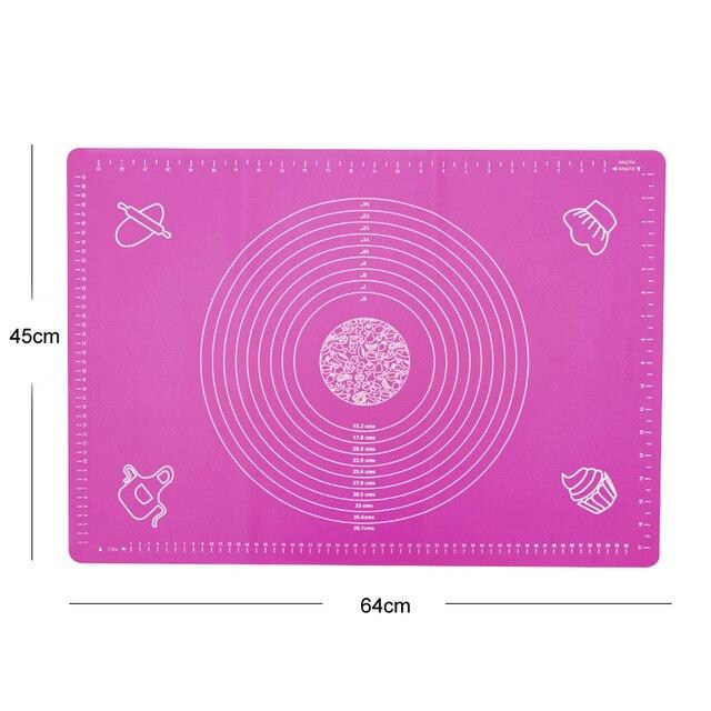 Skorter | 70x50cm OR 64x45cm Non-Stick Silicone Mat for Rolling Dough Baking Sheet