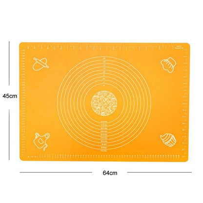 Skorter | 70x50cm OR 64x45cm Non-Stick Silicone Mat for Rolling Dough Baking Sheet
