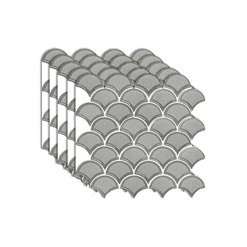 Skorter | Fish scale Peel & Stick field tile square plastic Peel & Stick mosaic tile