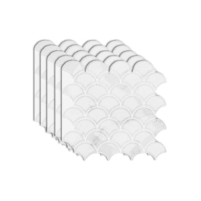 Skorter | Fish scale Peel & Stick field tile square plastic Peel & Stick mosaic tile