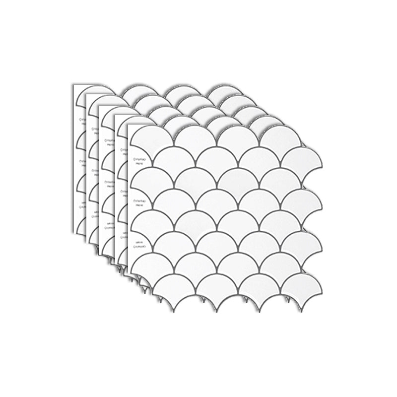 Skorter | Fish scale Peel & Stick field tile square plastic Peel & Stick mosaic tile