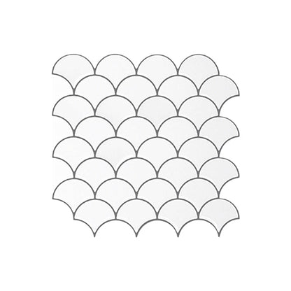Skorter | Fish scale Peel & Stick field tile square plastic Peel & Stick mosaic tile