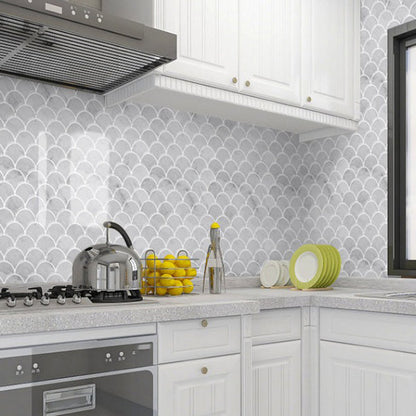 Skorter | Fish scale Peel & Stick field tile square plastic Peel & Stick mosaic tile