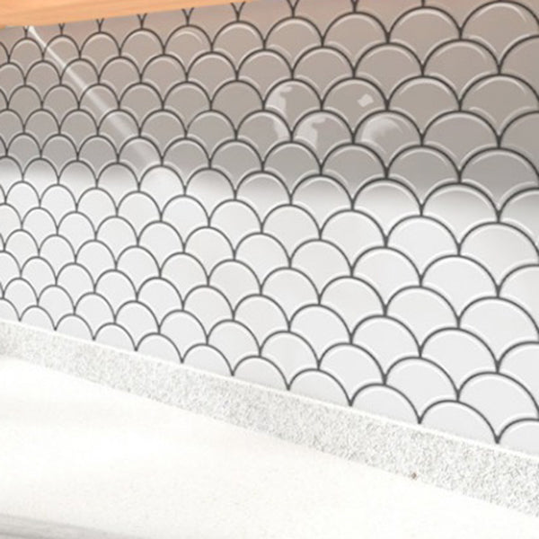 Skorter | Fish scale Peel & Stick field tile square plastic Peel & Stick mosaic tile
