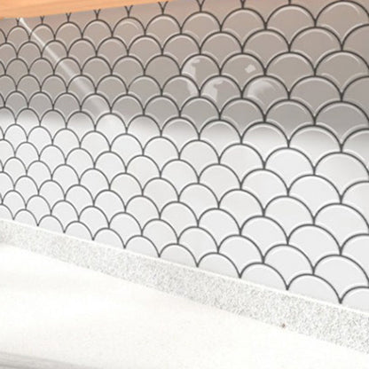 Skorter | Fish scale Peel & Stick field tile square plastic Peel & Stick mosaic tile