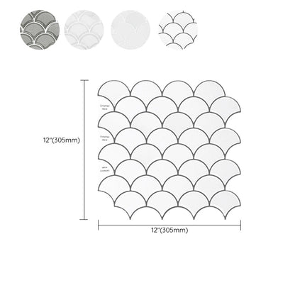 Skorter | Fish scale Peel & Stick field tile square plastic Peel & Stick mosaic tile