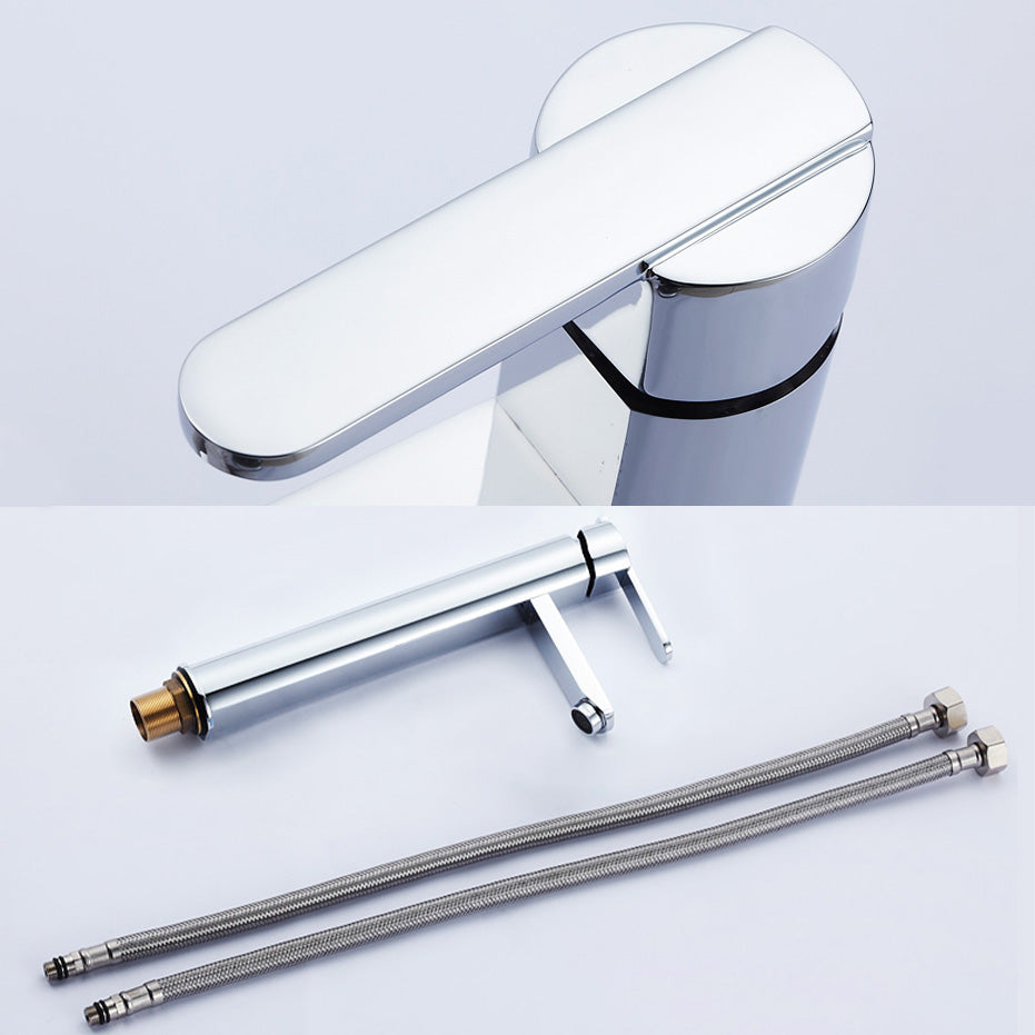 Skorter | Bathroom Faucet Brass Lever Handle Single Hole Sink Faucet