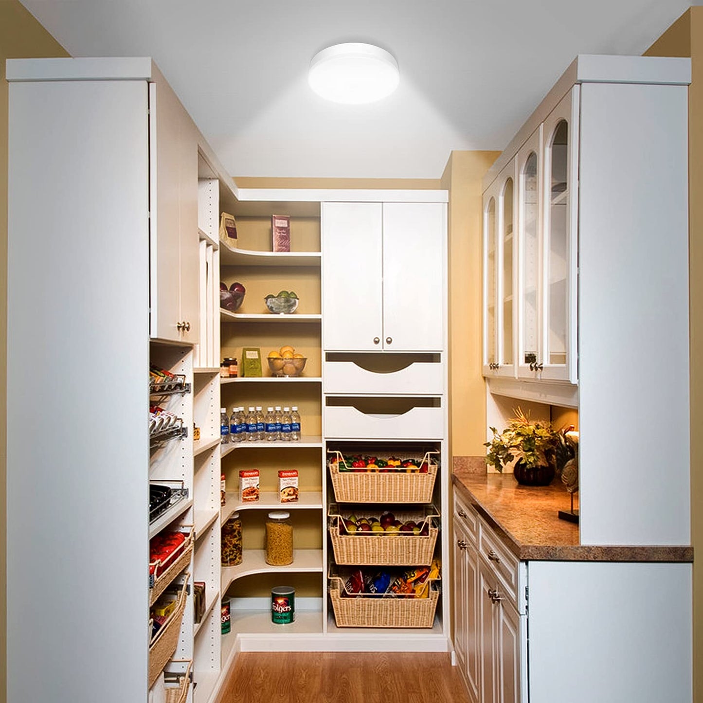 Skorter | Toowell Motion Sensor LED Ceiling Light - Rechargeable, Wireless, Cool White for Indoor/Outdoor Use