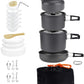 Skørter | DZRZVD Camping Cooking Equipment Mess Kit Gear, Backpack Accessories Equipment Pots and Pans Set with Net Carry Bag for Hiking, Picnic