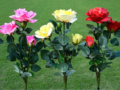 Skorter | Solar-powered rose lights – garden stakes with solar panel for decorative lighting