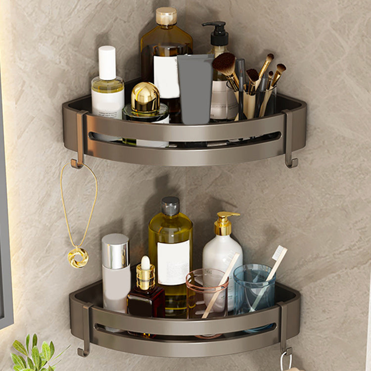 Skorter | Contemporary Bathroom Accessory Set 3-piece Bath Shelf with Hooks