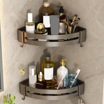 Skorter | Contemporary Bathroom Accessory Set 3-piece Bath Shelf with Hooks