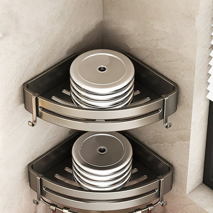 Skorter | Contemporary Bathroom Accessory Set 3-piece Bath Shelf with Hooks