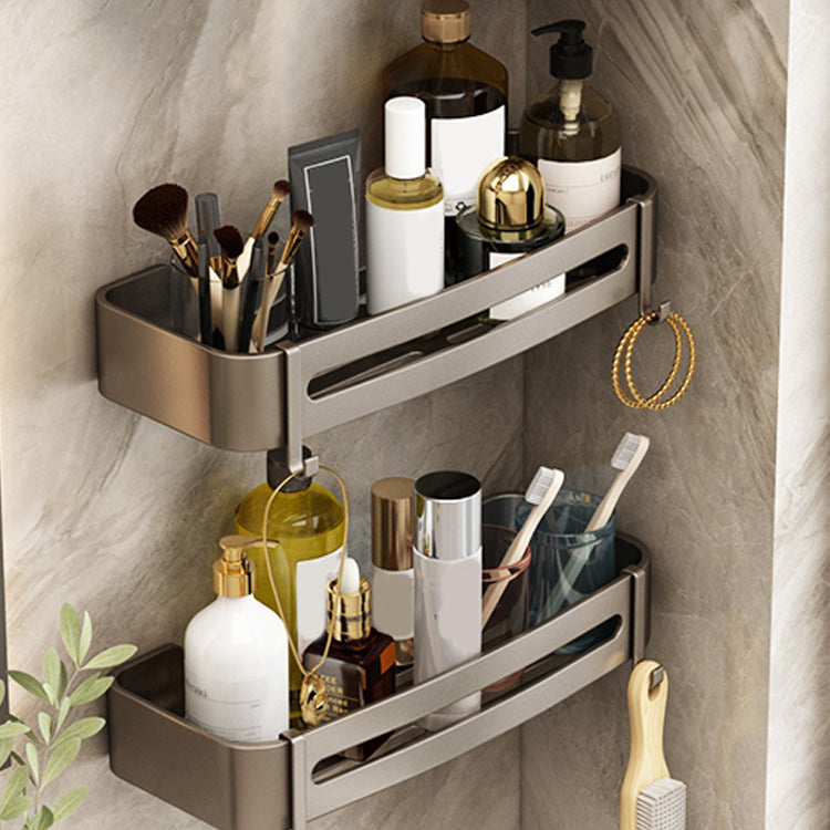 Skorter | Contemporary Bathroom Accessory Set 3-piece Bath Shelf with Hooks