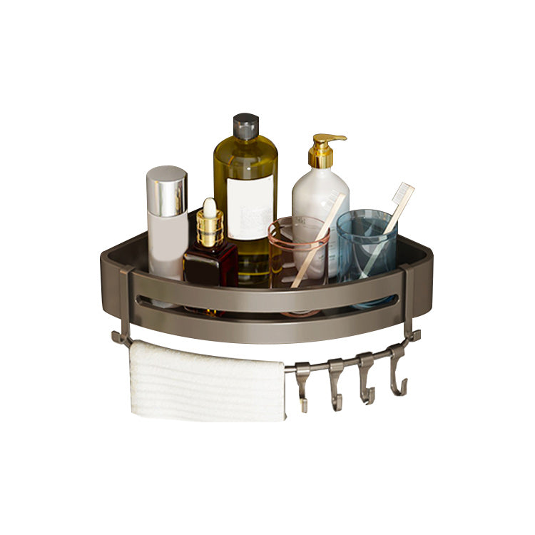 Skorter | Contemporary Bathroom Accessory Set 3-piece Bath Shelf with Hooks