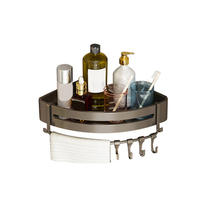 Skorter | Contemporary Bathroom Accessory Set 3-piece Bath Shelf with Hooks