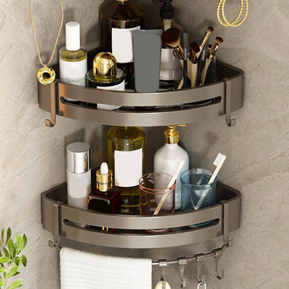 Skorter | Contemporary Bathroom Accessory Set 3-piece Bath Shelf with Hooks