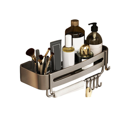 Skorter | Contemporary Bathroom Accessory Set 3-piece Bath Shelf with Hooks