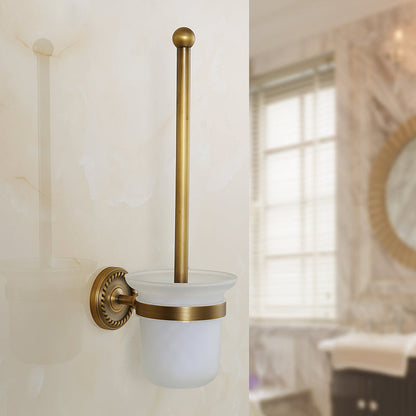 Skorter | Brass Traditional Bathroom Accessory Set Vintage Bronze Bath Shelf/Towel Holder/Bathrobe Hook