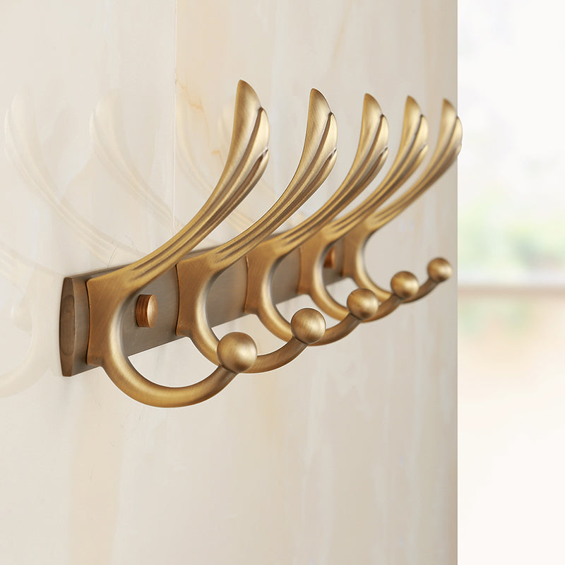 Skorter | Brass Traditional Bathroom Accessory Set Vintage Bronze Bath Shelf/Towel Holder/Bathrobe Hook