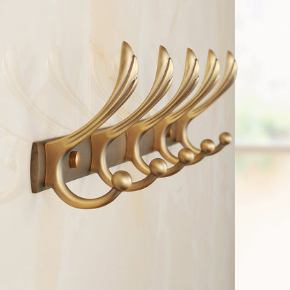 Skorter | Brass Traditional Bathroom Accessory Set Vintage Bronze Bathroom Shelf/Towel Holder/Bathrobe Hook