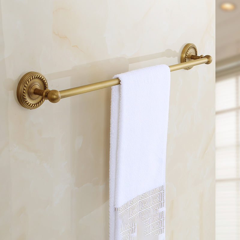 Skorter | Brass Traditional Bathroom Accessory Set Vintage Bronze Bathroom Shelf/Towel Holder/Bathrobe Hook