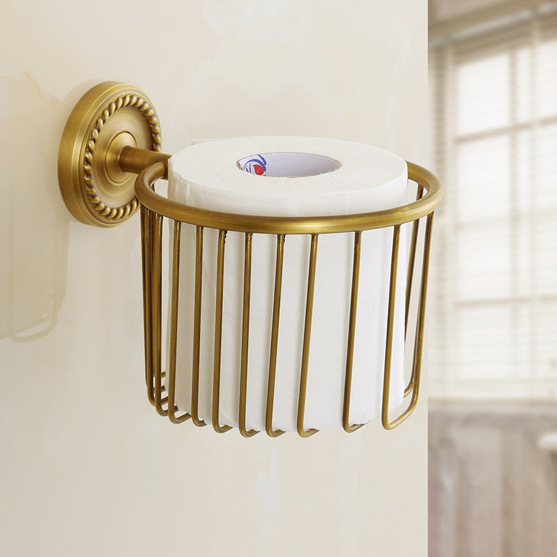 Skorter | Brass Traditional Bathroom Accessory Set Vintage Bronze Bath Shelf/Towel Holder/Bathrobe Hook