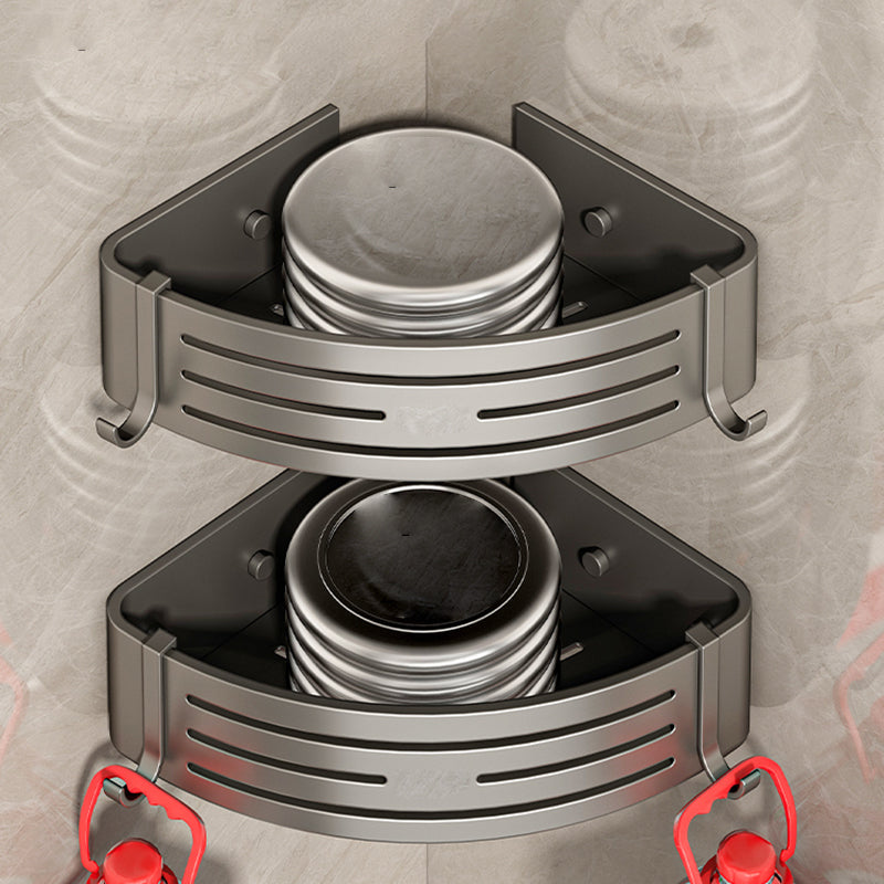 Skorter | 3-piece bathroom accessory set Contemporary aluminum bathroom shelf