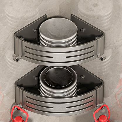 Skorter | 3-piece bathroom accessory set Contemporary aluminum bathroom shelf