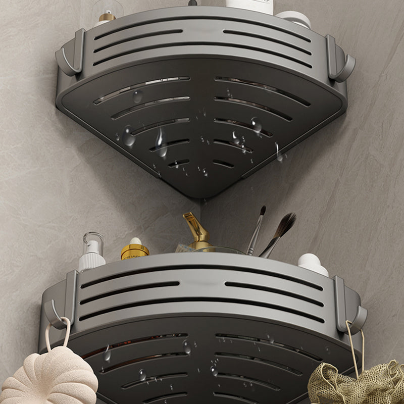 Skorter | 3-piece bathroom accessory set Contemporary aluminum bathroom shelf