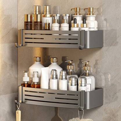 Skorter | 3-piece bathroom accessory set Contemporary aluminum bathroom shelf