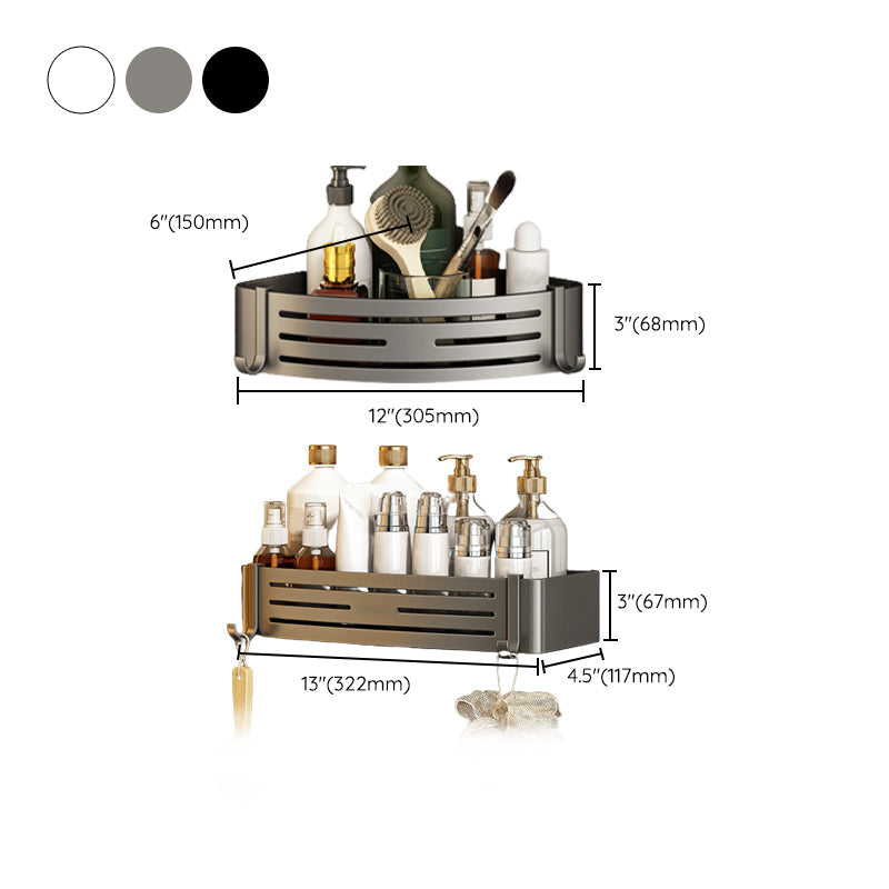 Skorter | 3-piece bathroom accessory set Contemporary aluminum bathroom shelf