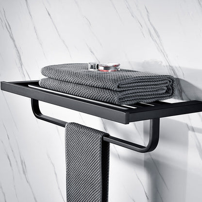 Skorter | 5-piece Modernism Bath Accessory Set in Matte Black Stainless Steel