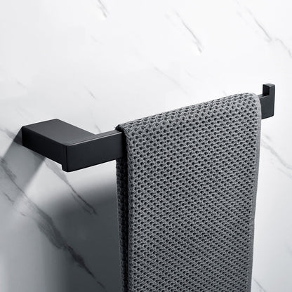 Skorter | 5-piece Modernism Bathroom Accessory Set in Matte Black Stainless Steel