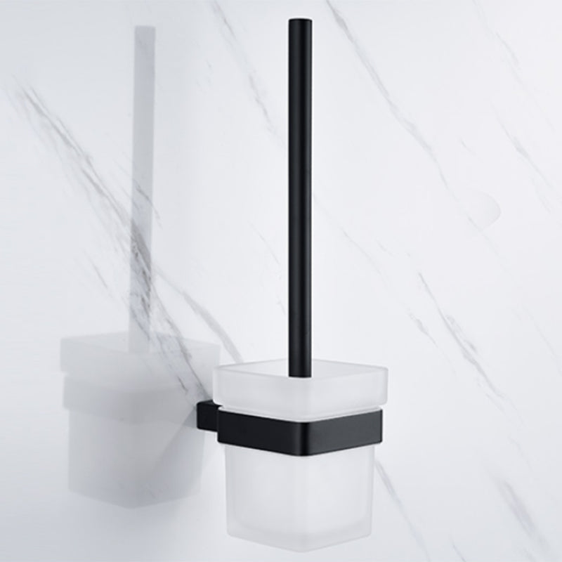 Skorter | 5-piece Modernism Bath Accessory Set in Matte Black Stainless Steel