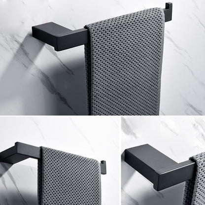 Skorter | 5-piece Modernism Bathroom Accessory Set in Matte Black Stainless Steel