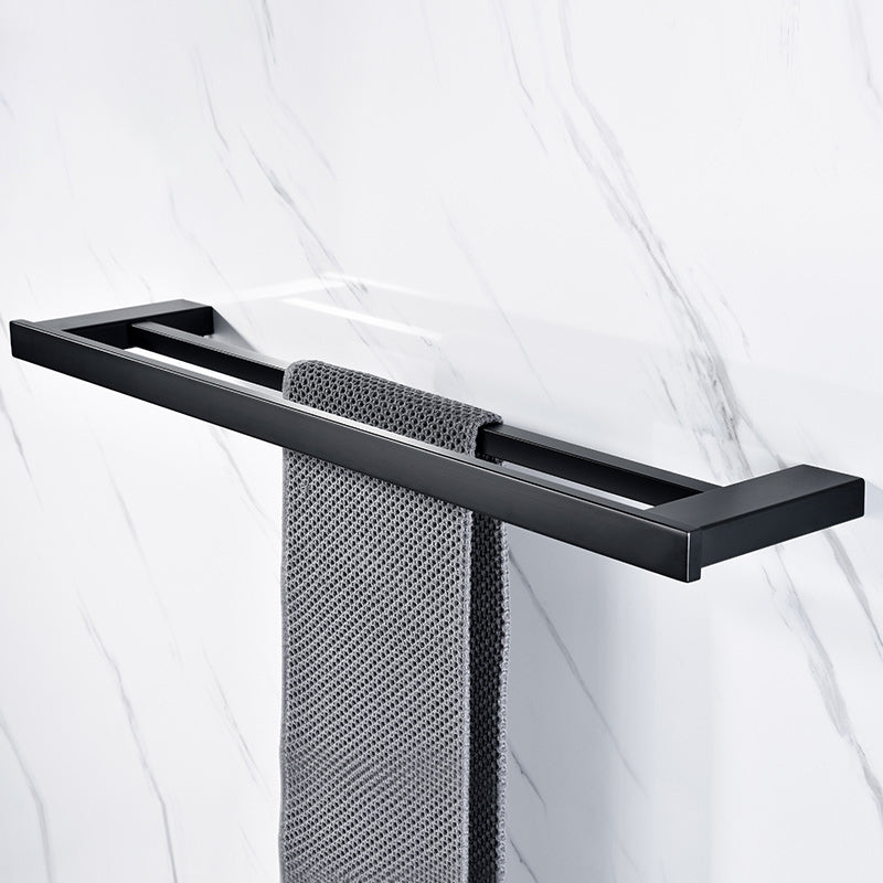 Skorter | 5-piece Modernism Bath Accessory Set in Matte Black Stainless Steel