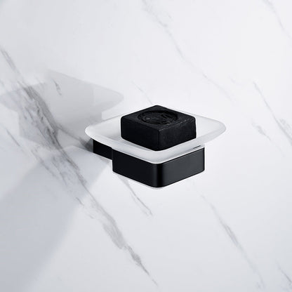 Skorter | 5-piece Modernism Bathroom Accessory Set in Matte Black Stainless Steel