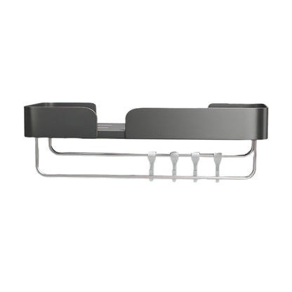 Skorter | 3-piece modern bathroom hardware set aluminum bathroom shelf in gray