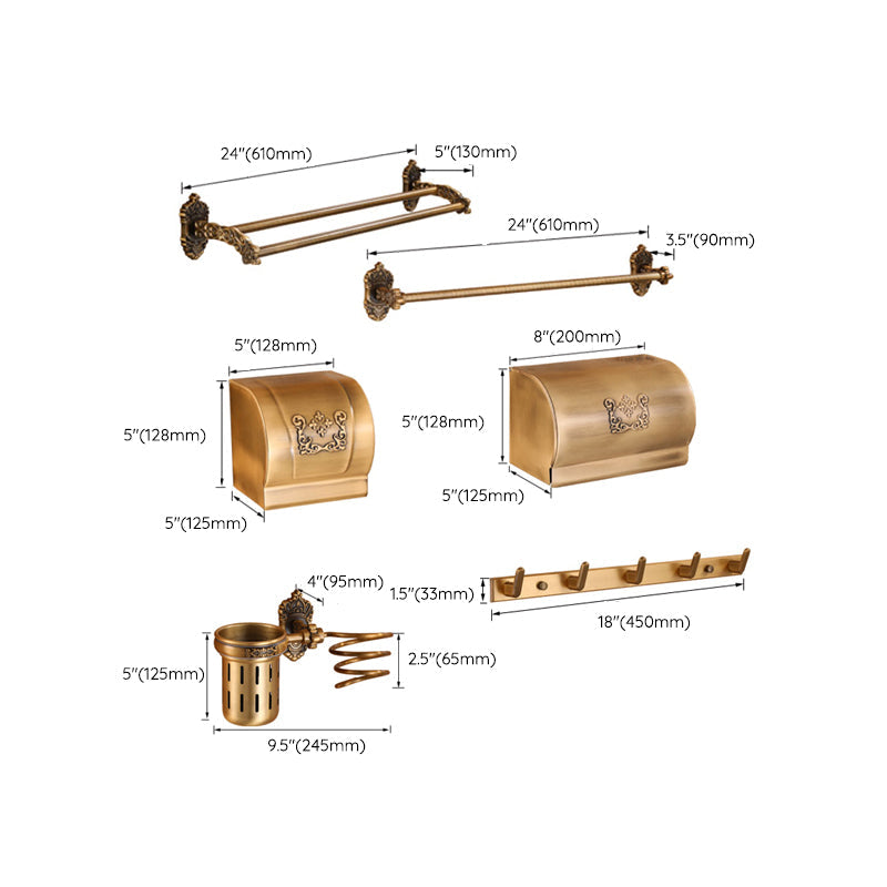 Skorter | Brass Accessories Hardware Set Traditional Bathroom Accessories Hardware Set