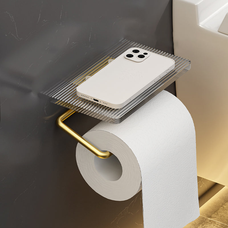 Skorter | 6-piece bathroom accessory set made of gold-colored metal bathroom hardware set