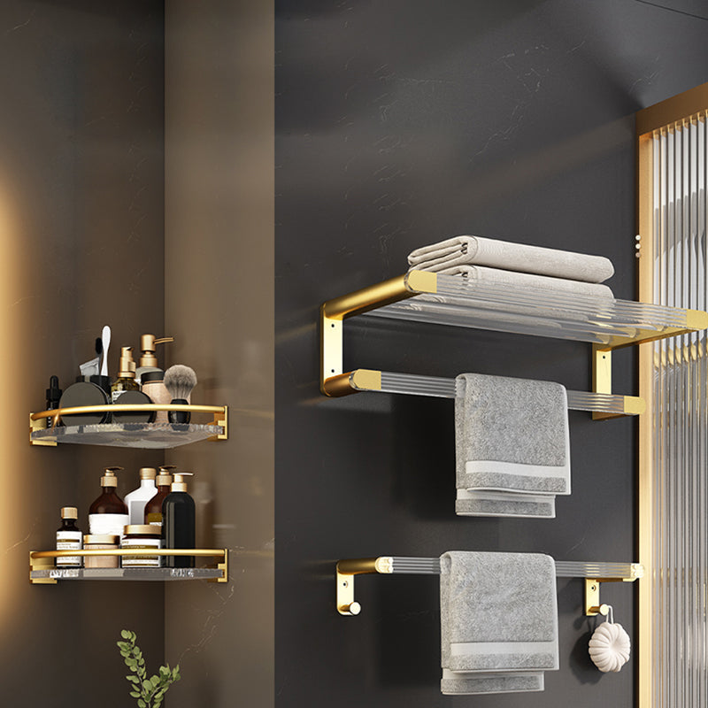 Skorter | 6-piece bathroom accessory set made of gold-colored metal bathroom hardware set