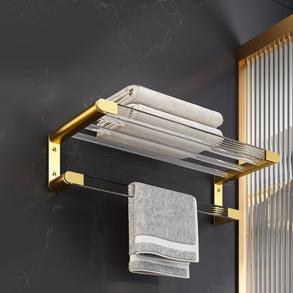 Skorter | 6-piece bathroom accessory set made of gold-colored metal bathroom hardware set