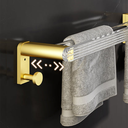 Skorter | 6-piece bathroom accessory set made of gold-colored metal bathroom hardware set