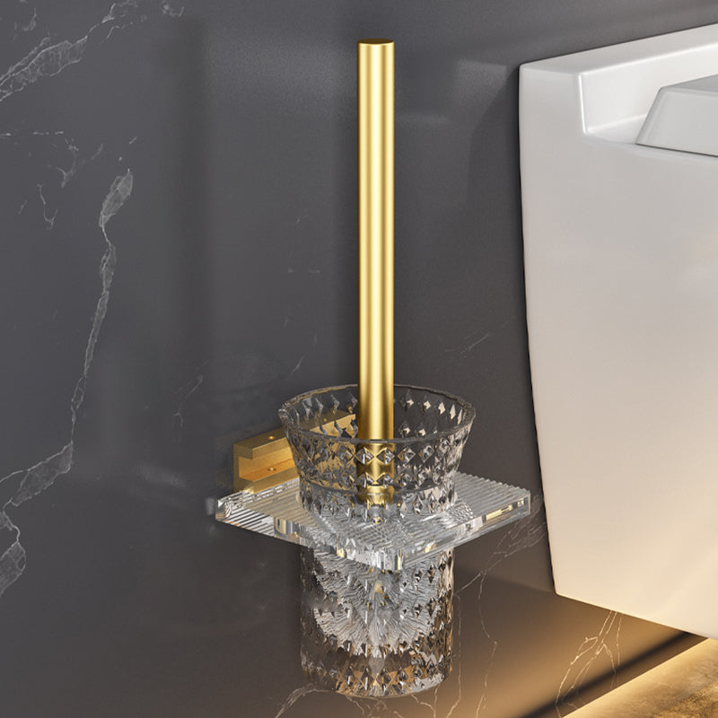 Skorter | 6-piece bathroom accessory set made of gold-colored metal bathroom hardware set