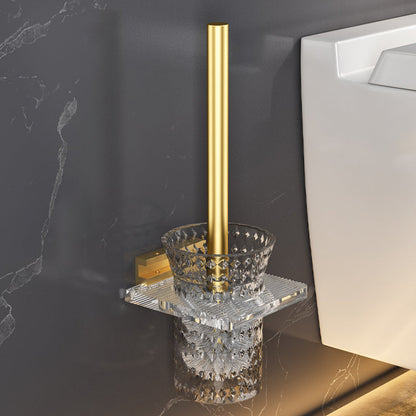 Skorter | 6-piece bathroom accessory set made of gold-colored metal bathroom hardware set