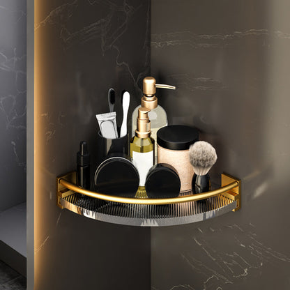 Skorter | 6-piece bathroom accessory set made of gold-colored metal bathroom hardware set